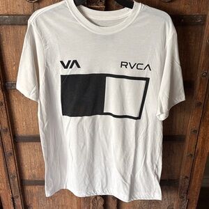 RVCA White and Black Graphic Tee